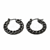 Ion Plating(IP) 304 Stainless Steel Curb Chain Shape Stud Earrings for Women EJEW-F283-02EB-1