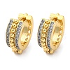 Brass Micro Pave Clear Cubic Zirconia Hoop Earrings EJEW-H158-17B-GP-4