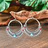 Bohemian Style Alloy Acrylic Dangle Earrings WGAEF55-01-1