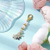 Cat Brass Micro Pave Cubic Zirconia Pendant Decorations HJEW-JM02160-2