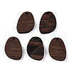 Natural Wenge Wood Pendants WOOD-T023-88-1