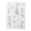 Flower Pattern Waterproof Self Adhesive Hot Stamping Stickers DIY-I063-03-3