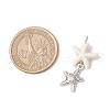 7Pcs 7 Styles Natural Howlite Starfish & Alloy Sea Animals Pendants PALLOY-JF03752-02-2