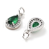 Brass with Cubic Zirconia  Pendants KK-P271-32P-2