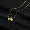 Alloy Letter Heart Pendant Necklaces for Women WGBB55E-19-1