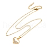 201 Stainless Steel Crystal Rhinestone Pendant Necklaces for Women NJEW-F335-01G-01-2