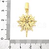 Brass Micro Pave Cubic Zirconia Pendants KK-U066-20G-3