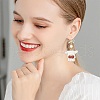 SOFPLATE 28Pcs Bowknot Shape Brass Earring Hook DIY-SP0001-06G-6