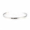 Tarnish Resistant 201 Stainless Steel Cuff Bangles BJEW-Q685-07-2