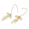 304 Stainless Steel Bowknot Dangle Earrings EJEW-H015-02G-3