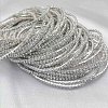 Brass Rhinestone Tennis Bracelets WG6EB7A-18-1