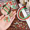   3 Strand 3 Colors Flat Round Handmade Polymer Clay Beads CLAY-PH0001-97-3