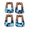 Resin and Walnut Pendants FIND-R051-02B-1