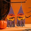Colorful Halloween Style Glass Bead Handmade Tassel Earrings for Women JC5990-1