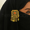 Exquisite & Hollow Brass Hexagon Brooches for Women OU9200-2