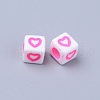 Opaque White Acrylic European Beads MACR-S273-51D-01-3