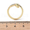 Brass Micro Pave Cubic Zirconia Cuff Rings RJEW-S044-049-4