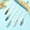 Mixed Natural Gemstone Dowsing Pendulum Big Pendants PALLOY-JF02236-5