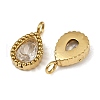 304 Stainless Steel Micro Pave Cubic Zirconia Charms STAS-K302-01C-G-2