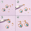 Cheriswelry 48Pcs 12 Style Alloy Crystal Rhinestone Pendants ENAM-CW0001-18-11