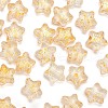 Spray Painted Transparent Glass Beads GLAA-FS0001-01B-6