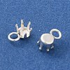 Ion Plating(IP) 304 Stainless Steel Charms Rhinestone Claw Settings X-STAS-U025-02A-S-2