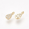 Brass Micro Pave Cubic Zirconia Charms X-KK-S350-298-2