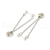 Heart Alloy Dangle Stud Earrings EJEW-JE06366-02-3