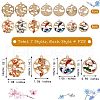 28Pcs 7 Style Rack Plating Alloy Enamel Pendants ENAM-SZ0002-88-7