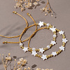 2Pcs Brass Round Beades Braided Bead Bracelets for Women BF4650-1
