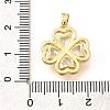 Brass Micro Pave Cubic Zirconia Pendants ZIRC-D275-01G-01-3