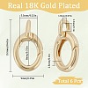 SUNNYCLUE 6Pcs Brass Spring Gate Rings FIND-SC0010-95-2