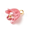 Spray Paint ABS Plastic Imitation Pearl Charms PALLOY-JF01603-03-4