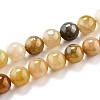 Natural Golden Silk Jade Beads Strands G-O199-04D-1