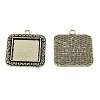 Tibetan Style Alloy Pendant Cabochon Settings TIBEP-5334-AS-FF-1