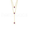 SHEGRACE 925 Sterling Silver Two-Tiered Necklaces JN700C-1