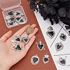 Unicraftale 16Pcs 8 Styles Alloy Pendants ENAM-UN0001-10-2