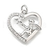 Brass Micro Pave Cubic Zirconia Pendants KK-F896-02P-1