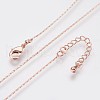 Long-Lasting Plated Brass Coreana Chain Necklaces NJEW-K112-08RG-NF-1