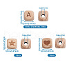 Unfinished Natural Wood Beads WOOD-TA0001-68-6