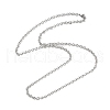 304 Stainless Steel Cable Chain Necklaces for Women Men STAS-M102-69P-4