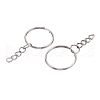 Iron Split Key Rings with Chain FIND-B028-19P-3