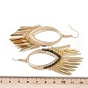Brass Rhinestone Teardrop Tassel Chandelier Earrings EJEW-U058-02G-3