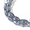 Electroplate Glass Beads Strands GLAA-Q101-03B-PL04-3