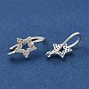 Rack Plating Brass Micro Pave Clear Cubic Zirconia Earring Hooks KK-A231-08S-2