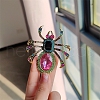 Spider Alloy Rhinestone Brooches for Backpack Clothes PW-WGAC6BD-01-2
