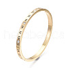Roman Numeral Brass Hinged Bangle with Crystal Rhinestone for Women BJEW-S118-126G-2