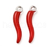 Rack Plating Alloy Enamel Pendants PALLOY-P289-56P-1