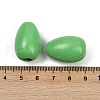 Spray Painted Wood European Beads WOOD-F017-10E-3
