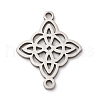 201 Stainless Steel Hollow Witch Knot Connector Charms STAS-V014-02P-1